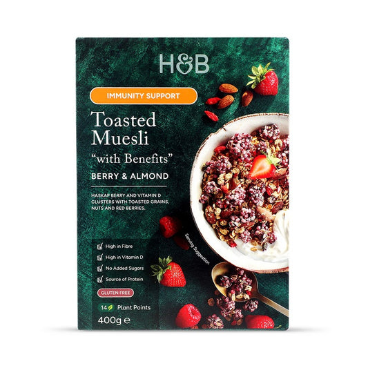 Holland & Barrett Soporte Inmunológico Muesli Tostado Sabor Bayas y Almendras - 400g