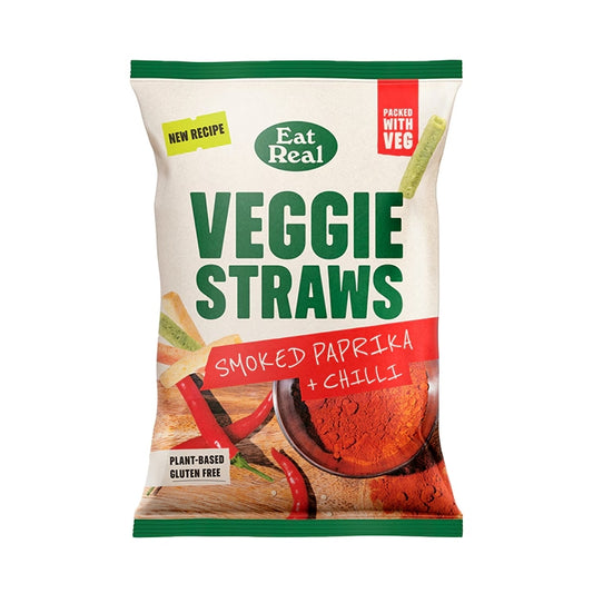 Eat Real Pajitas de Verduras con Pimentón Ahumado y Chile - 110g