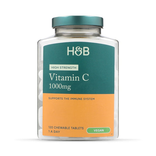 Holland & Barrett Vitamina C 1000mg de Alta Potencia - 120 Comprimidos Masticable
