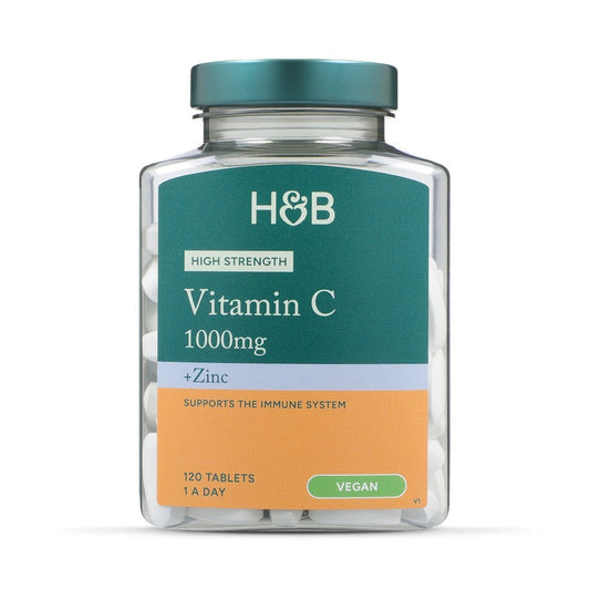 Holland & Barrett Vitamina C 1000mg Alta Potencia + Zinc - 120 comprimidos