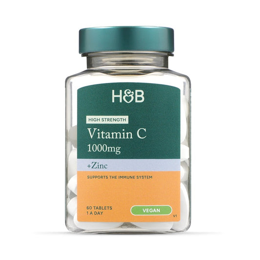 Holland & Barrett Vitamina C 1000mg Alta Potencia + Zinc - 60 comprimidos