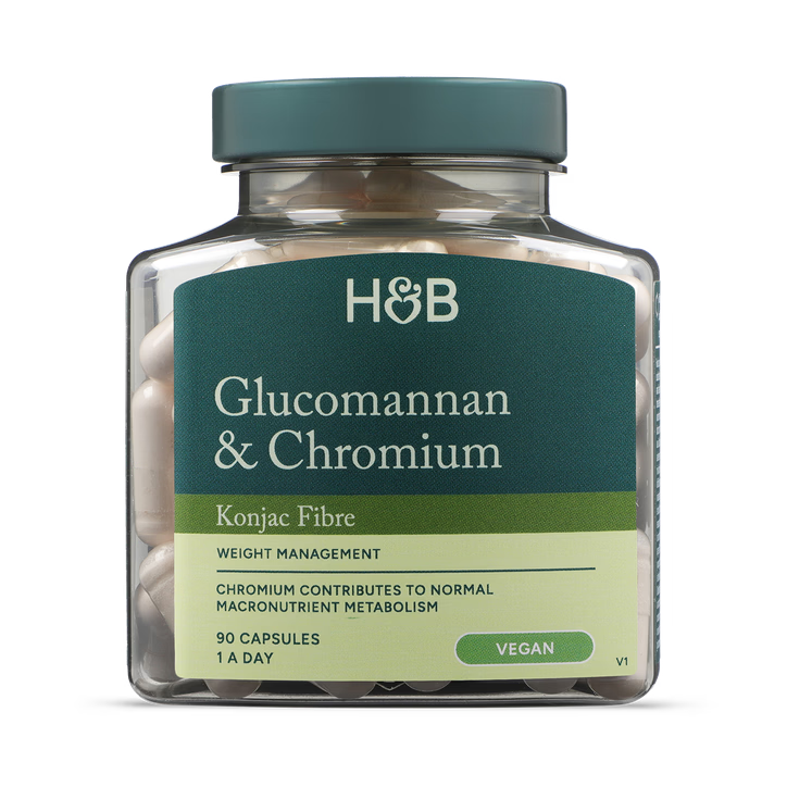 Holland & Barrett Glucomanano y Cromo - 90 Cápsulas