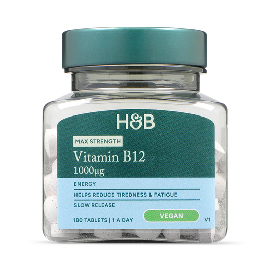Holland & Barrett Vitamina B12 de Liberación Lenta de Alta Potencia de 1000 µg - 180 Comprimidos