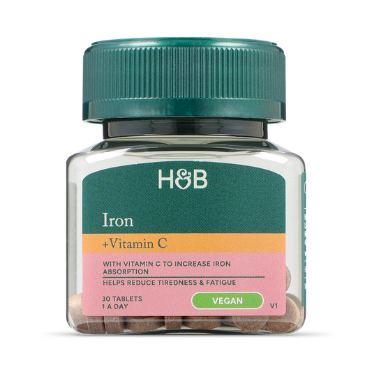 Holland & Barrett Hierro y Vitamina C 14mg - 30 Comprimidos