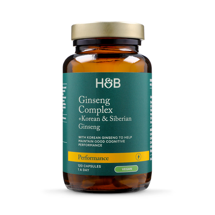 Holland & Barrett Complejo de Ginseng + Ginseng Coreano y Siberiano - 120 Comprimidos