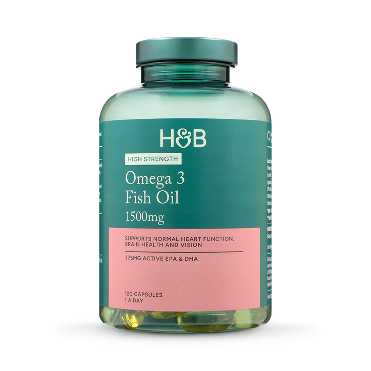 Holland & Barrett Aceite de Pescado Omega 3 1500mg Alta Potencia - 120 Cápsulas
