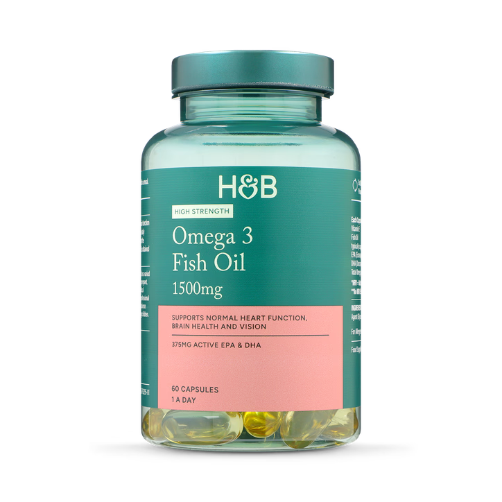 Holland & Barrett Aceite de Pescado Omega 3 1500mg Alta Potencia - 60 Cápsulas