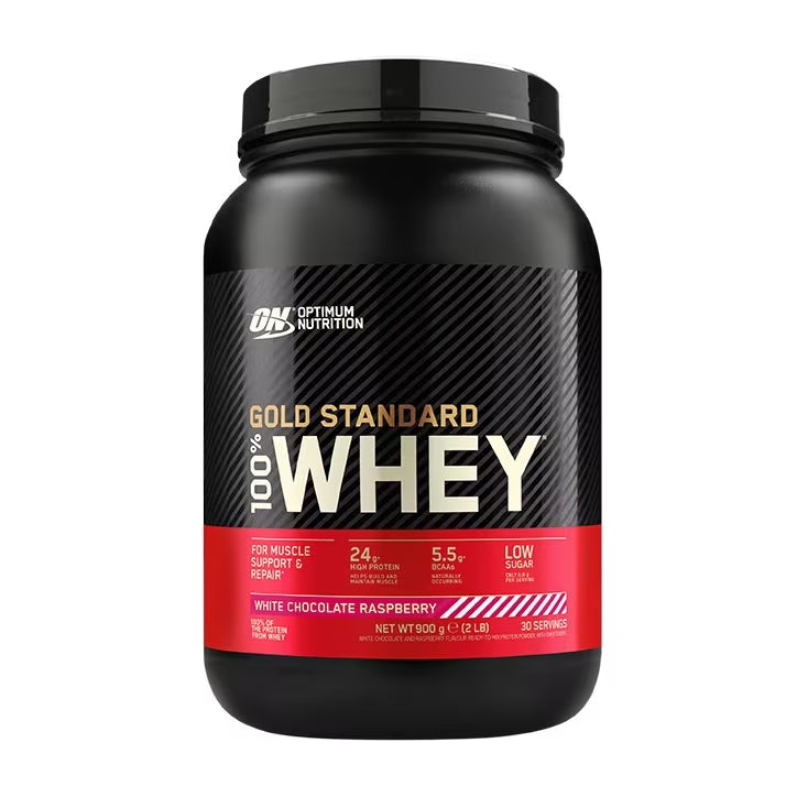 Optimun Nutrition Gold Standard 100% Proteína de Suero sabor Chocolate Blanco y Frambuesa - 900g