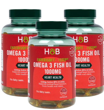 Enterisoft-1Step® Omega 3 Fish Oil 1000mg - 120 Capsules