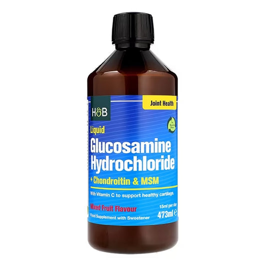 Holland & Barrett Clorhidrato de Glucosamina + Condroitina y MSM - Líquido - 473ml