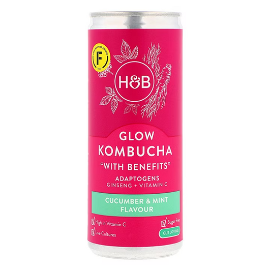 Holland & Barrett Glow Kombucha Cucumber and Mint Flavor - 250ml