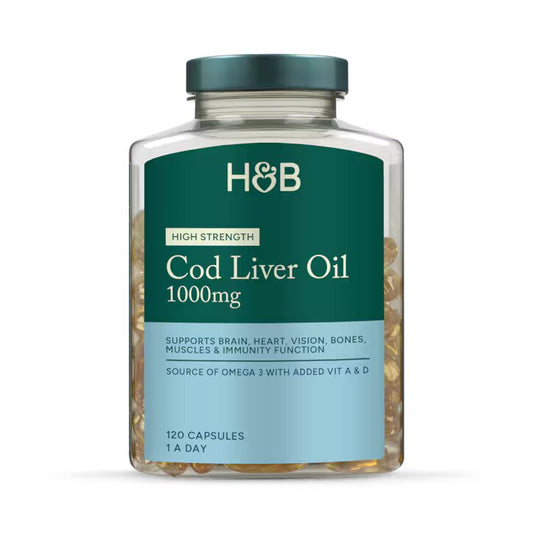 Holland & Barrett Aceite de Hígado de Bacalao 1000mg - 120 cápsulas