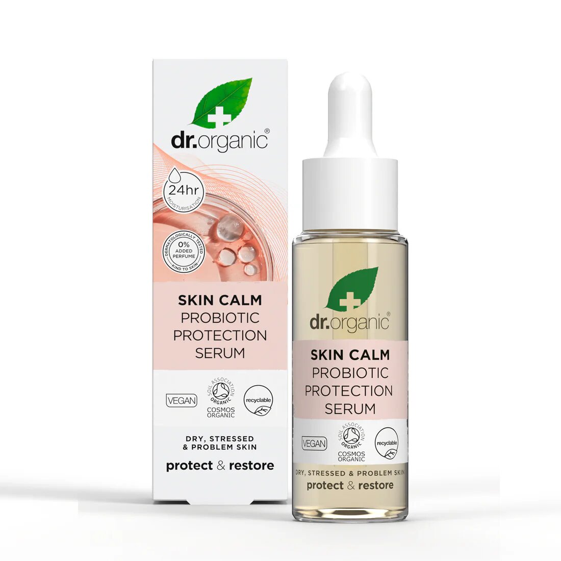 Dr Organic Sérum Protector Probiótico Skin Calm para Pieles Secas y Estresadas - 30ml