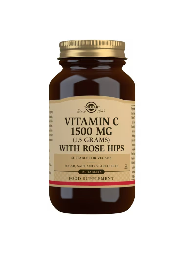 Solgar Vitamina C 1500mg con escaramujo - 180 Comprimidos