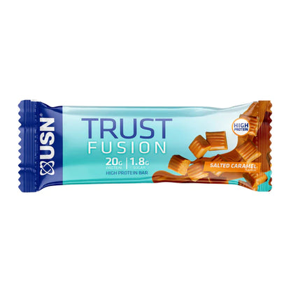 USN Trust Fusion Barrita de Galleta de Chocolate y Caramelo Salado - 55g