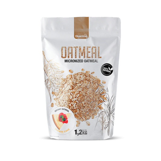 Quantrax Instant Oatmeal Harina de Avena Micronizada Sabor Tarta de Queso - 1,2Kg