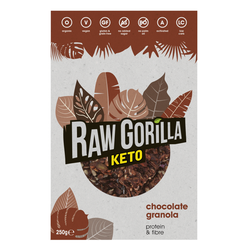 Buy Raw Gorilla Keto Granola de Chocolate 250g Online Holland and