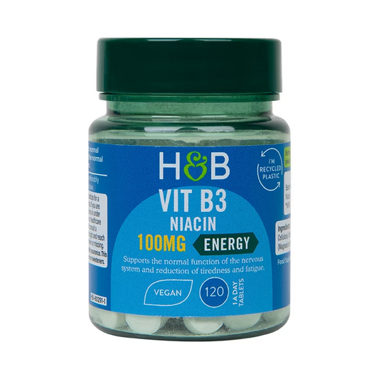 Vitamin B3 + Niacin 100mg - 120 Tablets