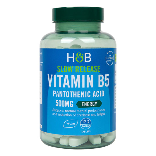 Vitamina B5 de Liberación Lenta + Ácido Pantoténico 500mg - 120 Comprimidos