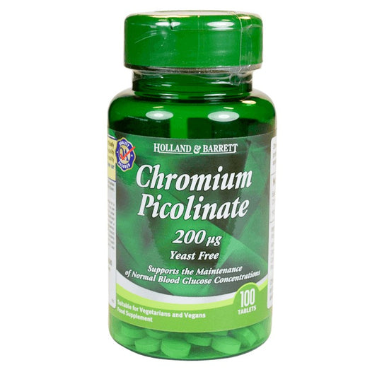 Holland & Barrett Chromium Picolinate 100 Tablets 200Ug