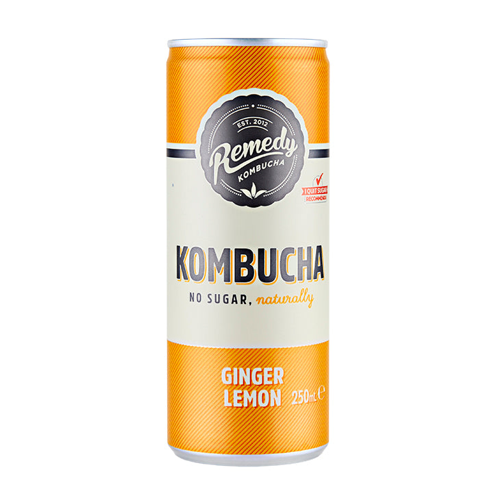 Remedy Ginger Lemon Kombucha 250Ml