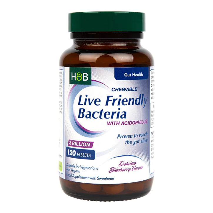Holland & Barrett Chewable Acidophilus Blueberry (3 Billion) 120 Tablets