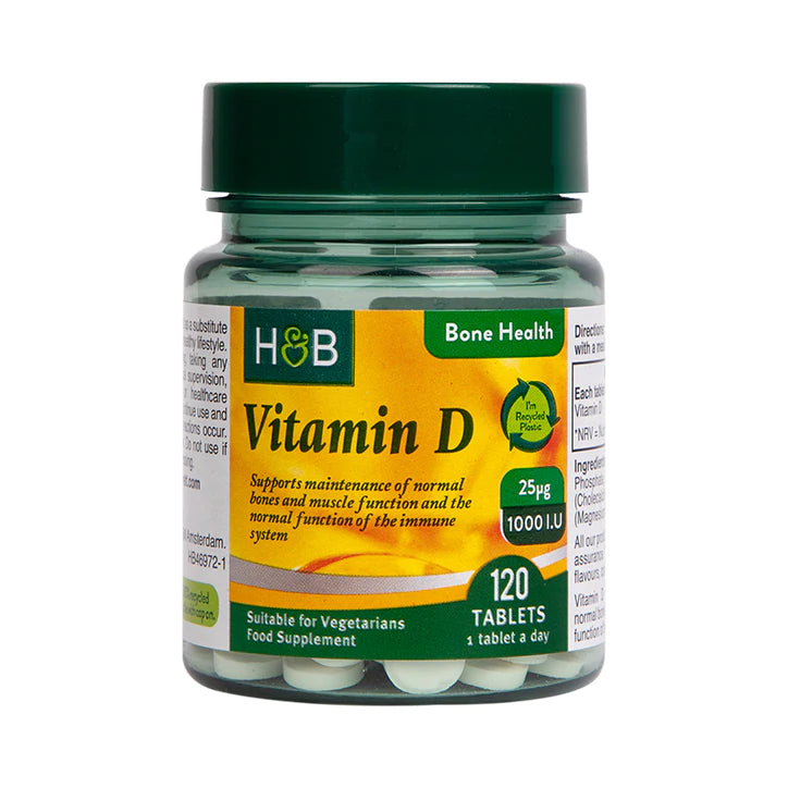 Holland & Barrett Vitamin D3 1000 I.U 25Ug 120 Tablets