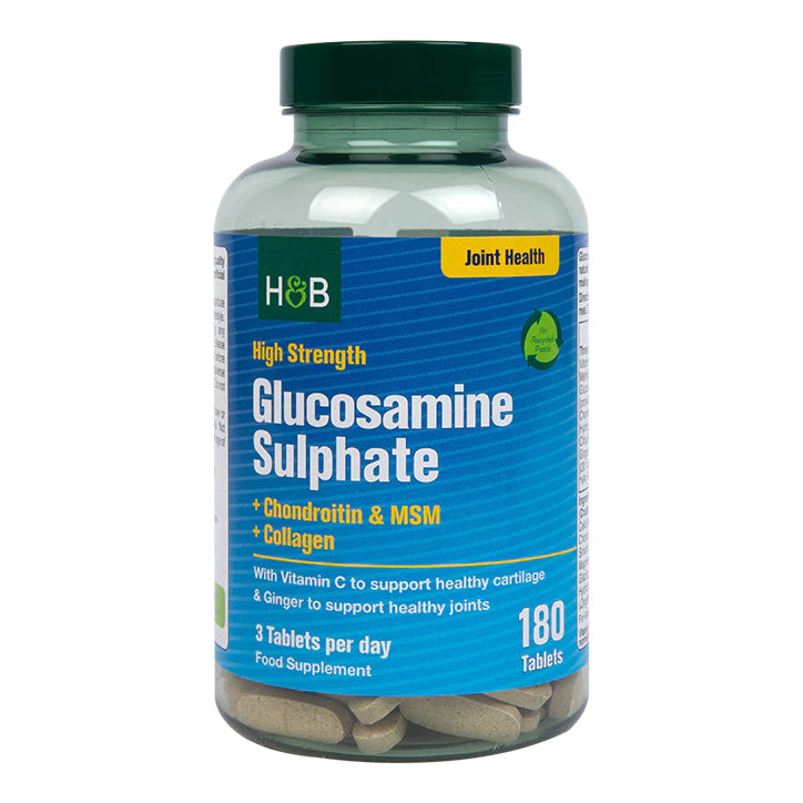 High Strength Glucosamine Sulphate + Chondroitin & MSM + Collagen - 180 tabs main image 0