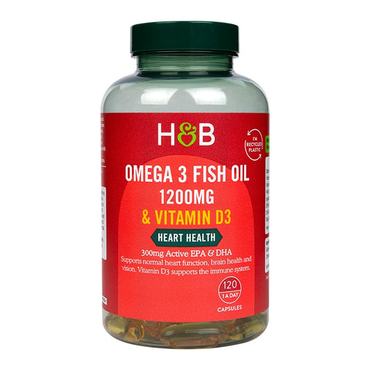 Holland & Barrett Omega 3 1200Mg Plus D3 120 Tablets