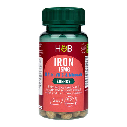Hierro 15mg + Vitamina B, Vitamina C y Minerales - Comprimidos