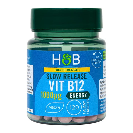 High Strength Slow Release Vitamin B12 1000ug - 120 Tablets