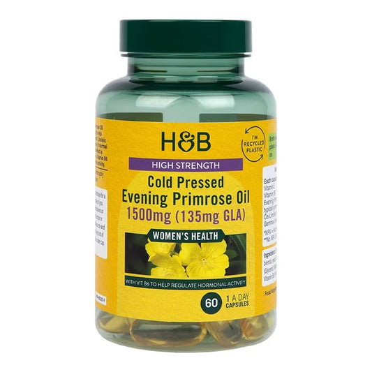 High Potency Cold Pressed Evening Primrose Oil 1500mg - 60 Capsules